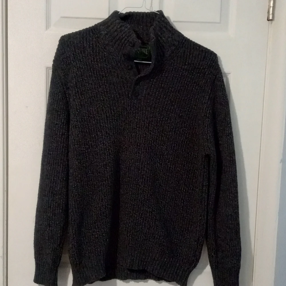 American Eagle Outfitters Charcoal V-Neck Sweater